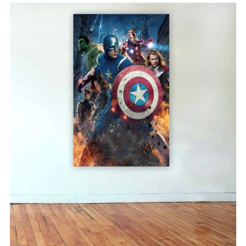 Painel de Festa Heróis 41 tamanho 100cmx65cm