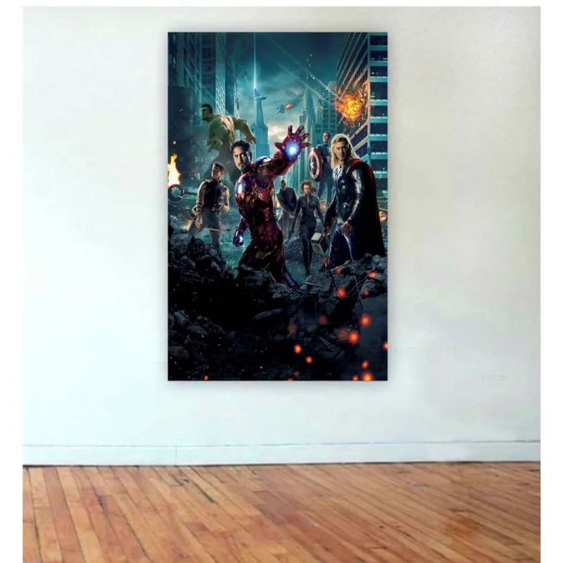 Painel de Festa Heróis 42 tamanho 100cmx65cm