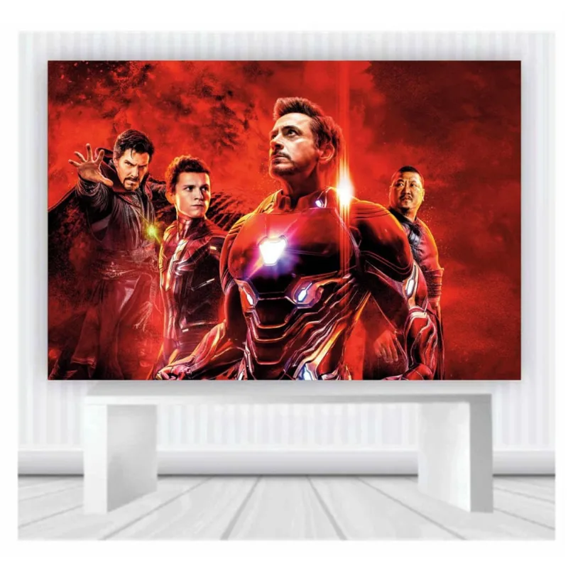 Painel de Festa Heróis 58 tamanho 100cmx65cm