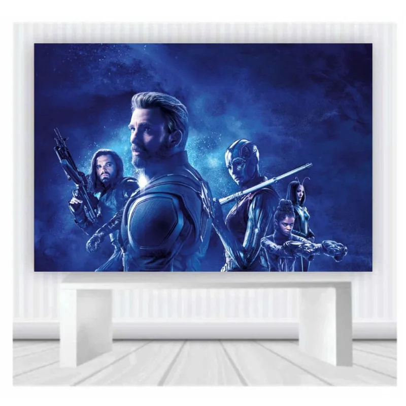 Painel de Festa Heróis 60 tamanho 100cmx65cm