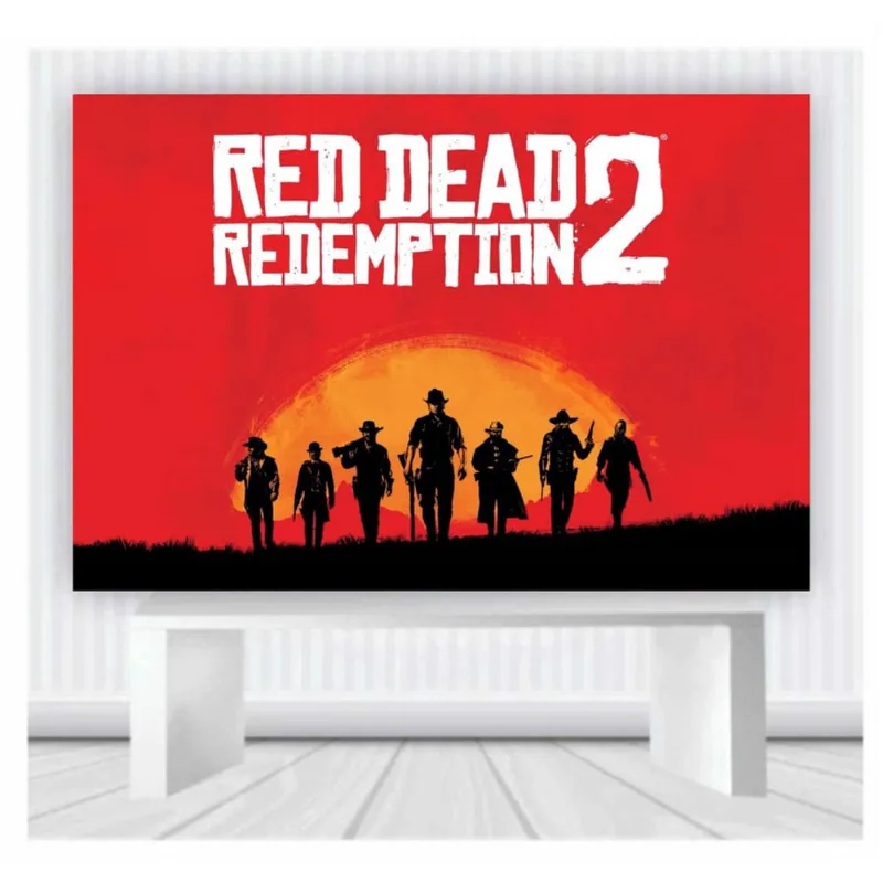 Painel de Festa Game Red Dead tamanho 100cmx65cm