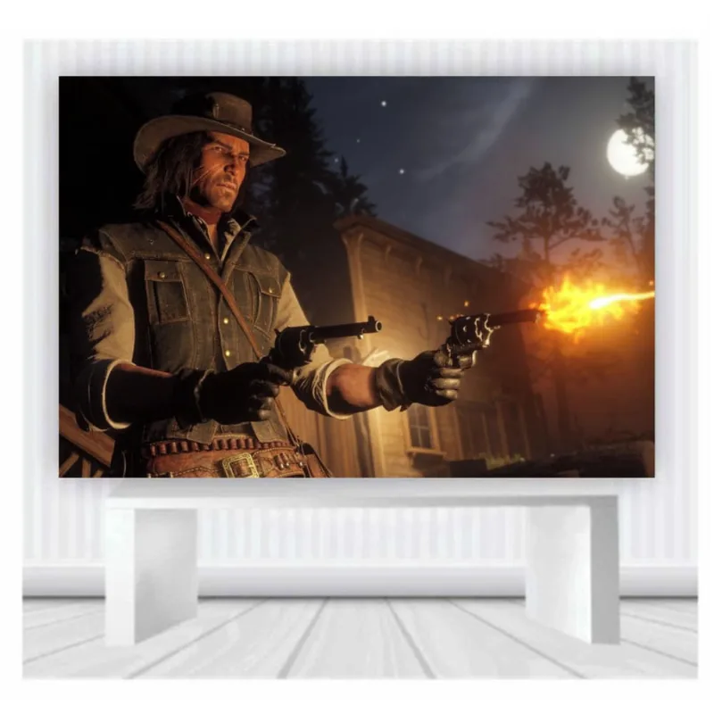 Painel de Festa Game Red Dead 03 tamanho 100cmx65cm