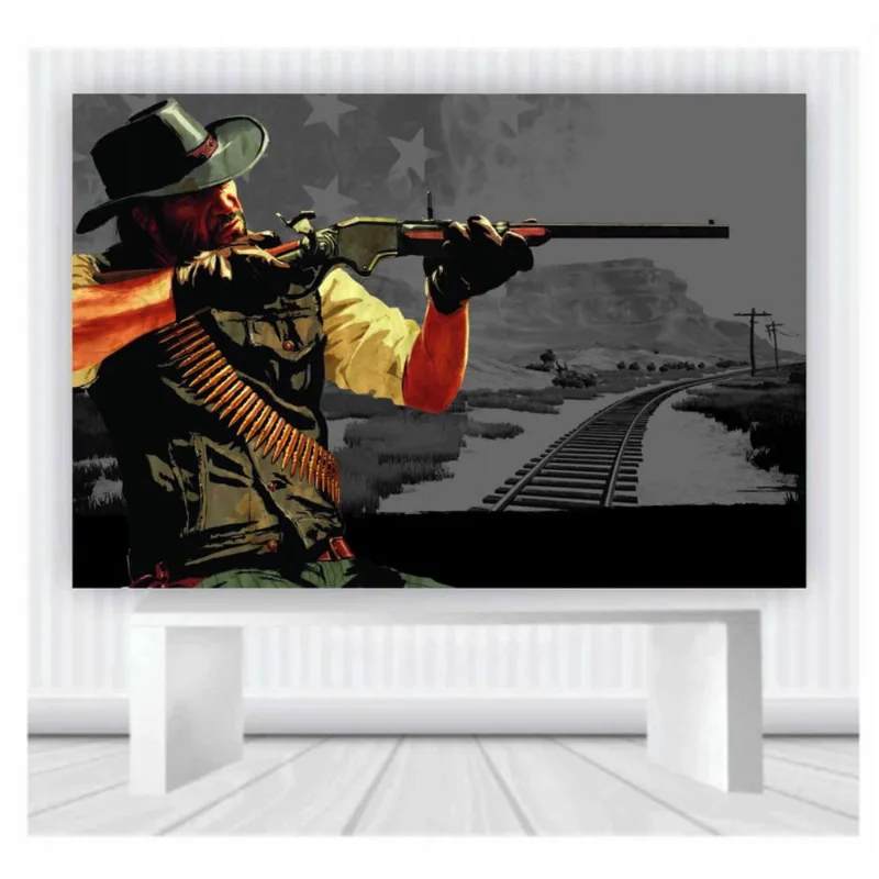 Painel de Festa Game Red Dead 05 tamanho 100cmx65cm