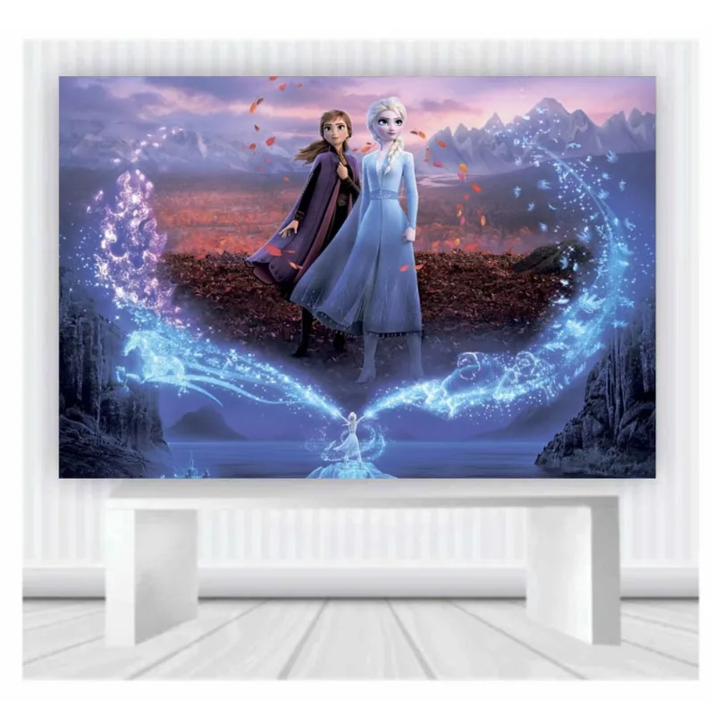 Painel de Festa Infantil Frozen2 Tamanho 100cmx65cm