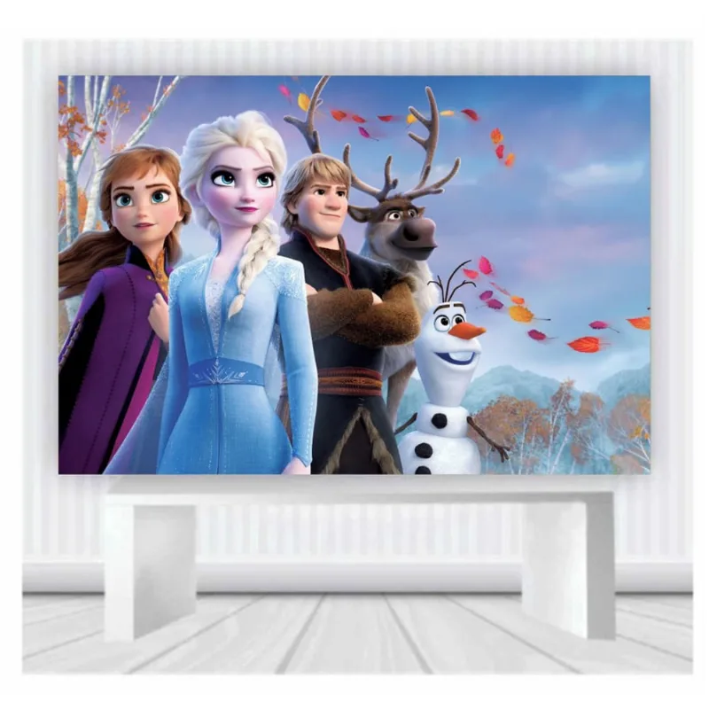 Painel de Festa Infantil Frozen14 Tamanho 100cmx65cm