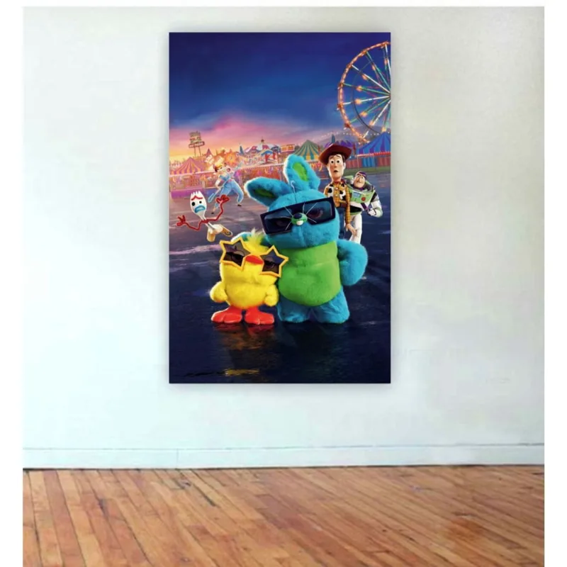 Painel de Festa Infantil Toy Story04 Tamanho 100cmx65cm