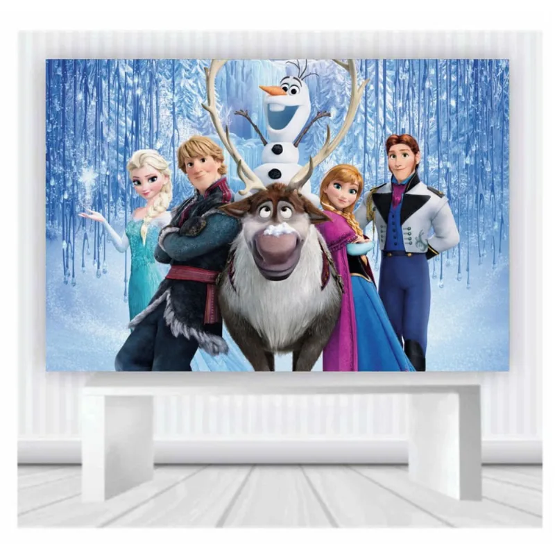 Painel de Festa Infantil Frozen 12 Tamanho 1mx2m