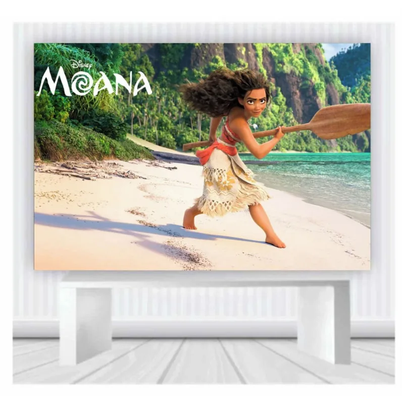 Painel de Festa Infantil Moanaa tamanho Mod 02 2mx1m