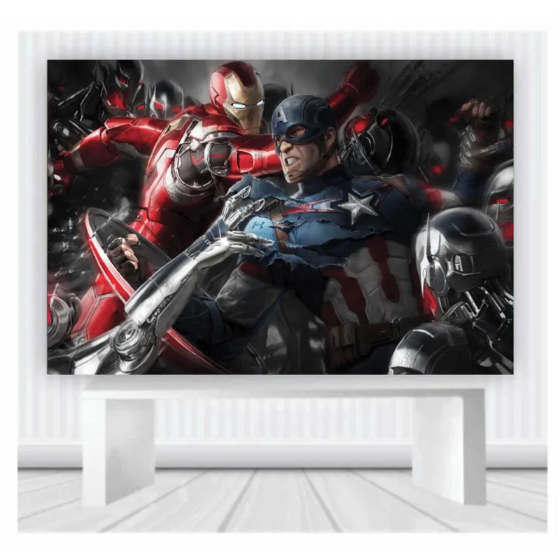 Painel de Festa Heróis Vingadores 53 tamanho 2mx1m