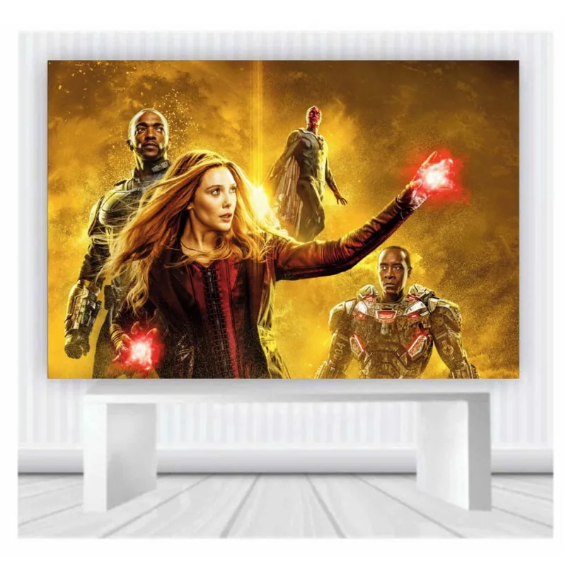 Painel de Festa Heróis Vingadores 59 tamanho 2mx1m