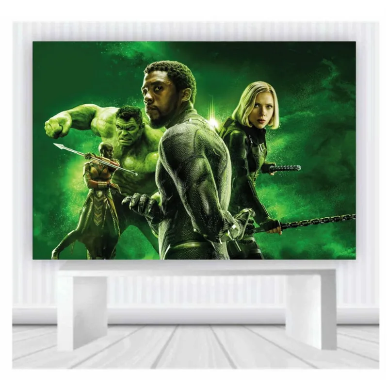 Painel de Festa Heróis Vingadores 62 tamanho 2mx1m