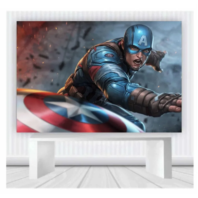 Painel de Festa Heróis Capitão América 8 tam 2mx1m