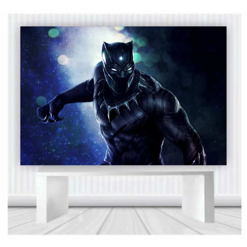 Painel de Festa Infantil Pantera Negra tamanho 2mx1m