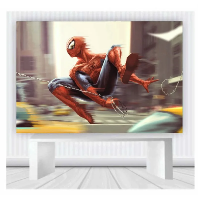 Painel de Festa Heróis Homem Aranha 8 tamanho 2mx1m