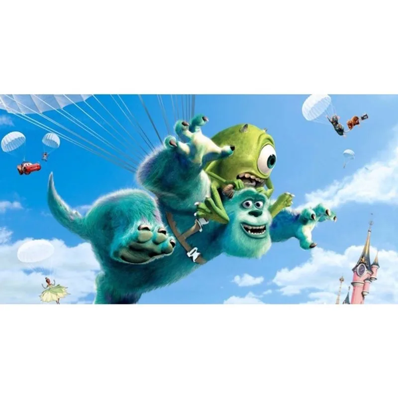 Painel Festa Infantil Monstros Mod 01 tamanho 2mx1m