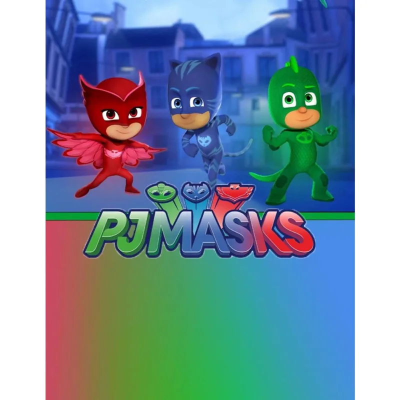 Painel Festa Infantil pj Mask Mod 67 tam 2mx1m