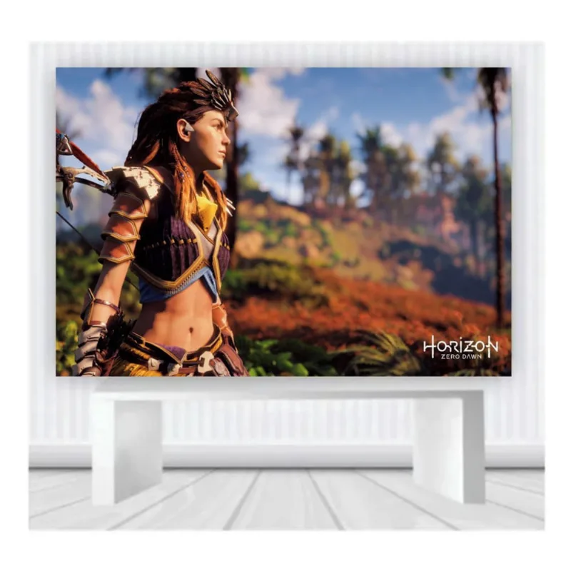 Painel de Festa Infantil Game Horizon Zero Mod 4 tam 2mx1m