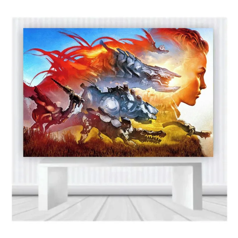 Painel de Festa Infantil Game Horizon Zero Mod 6 tam 2mx1m