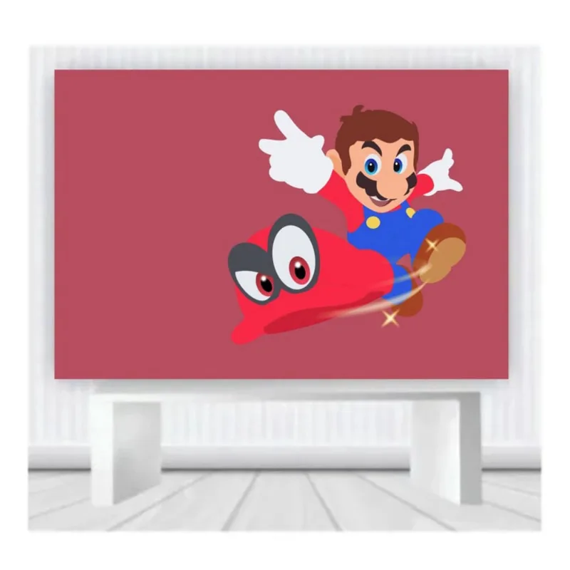 Painel de Festa Infantil Mario Mod 12 tam 100cmx65cm
