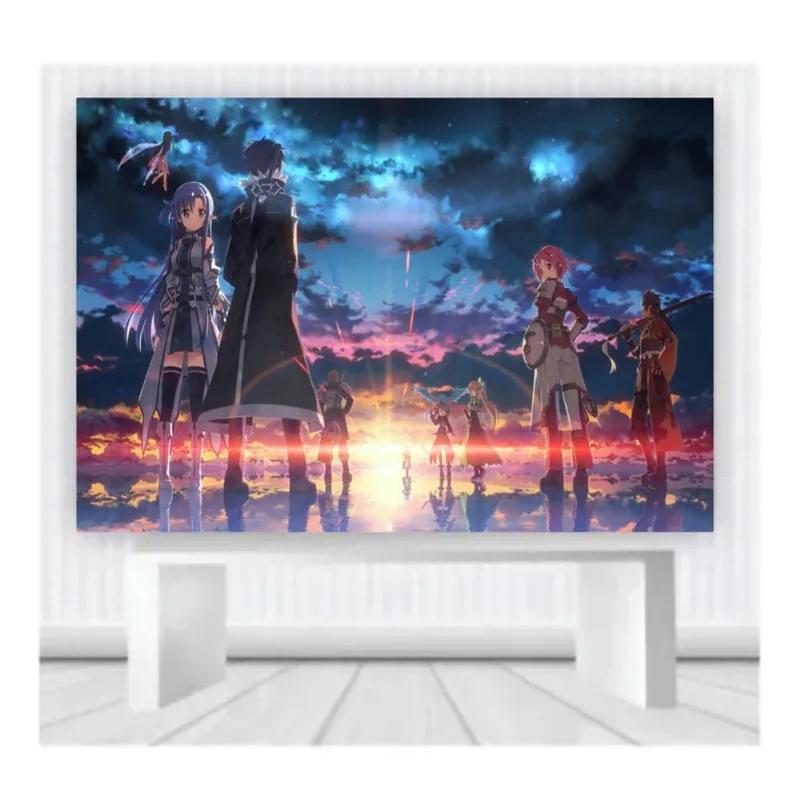 Painel de Festa Sword Art Mod2 tam 100cmx65 cm