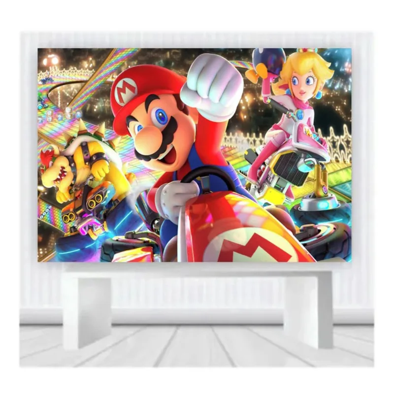 Painel de Festa Infantil Mario Mod 07 tam 2mx1m