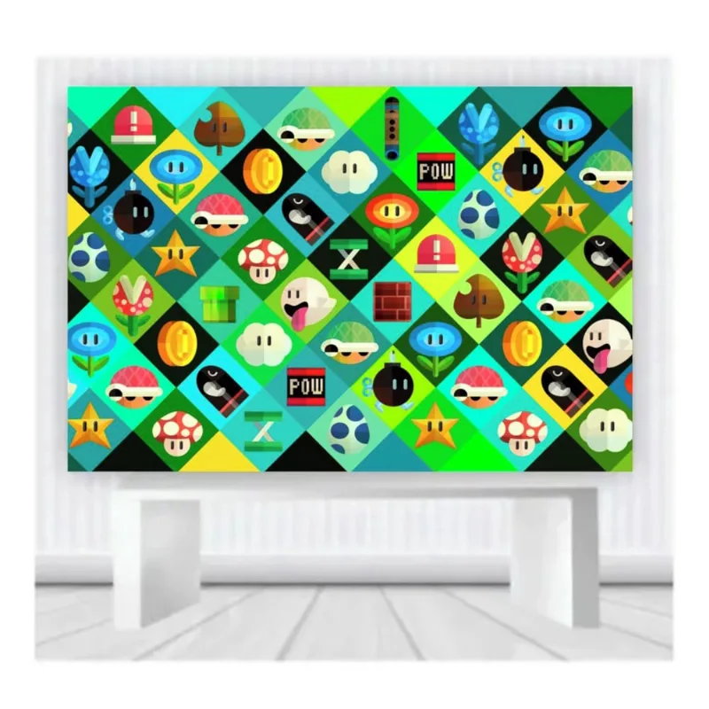Painel de Festa Infantil Mario Mod 10 tam 2mx1m