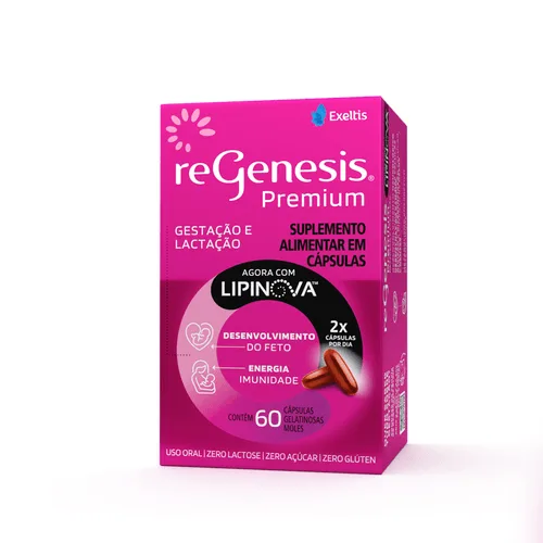 Regenesis Premium Vitamina para Gestante 60 Cápsulas Moles - Regenesis - Vida Saudável