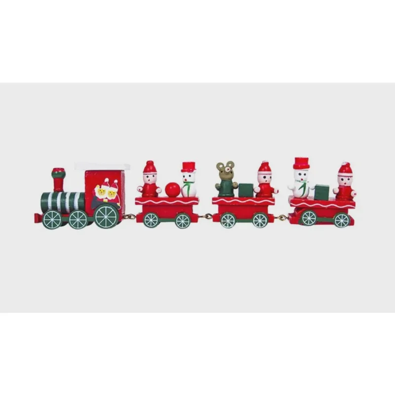 Trem De Madeira 21cm Enfeite Decoração Árvore De Natal Noel