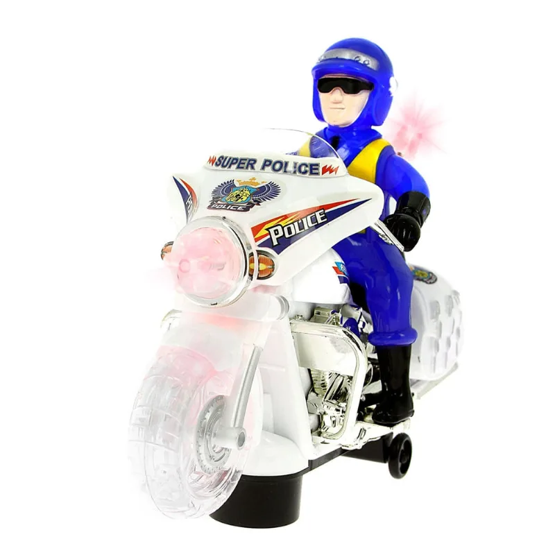 Brinquedo Moto infantil Super Policial com Som e Luz