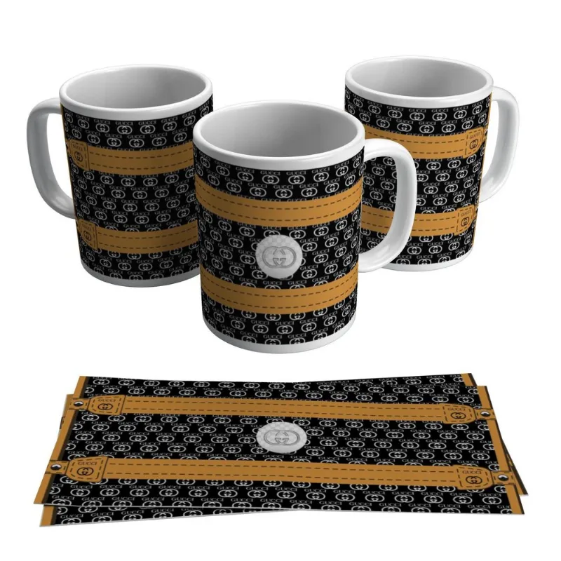 Caneca Bolsa da Gucci Couro Estampa Marca Presente Divertida