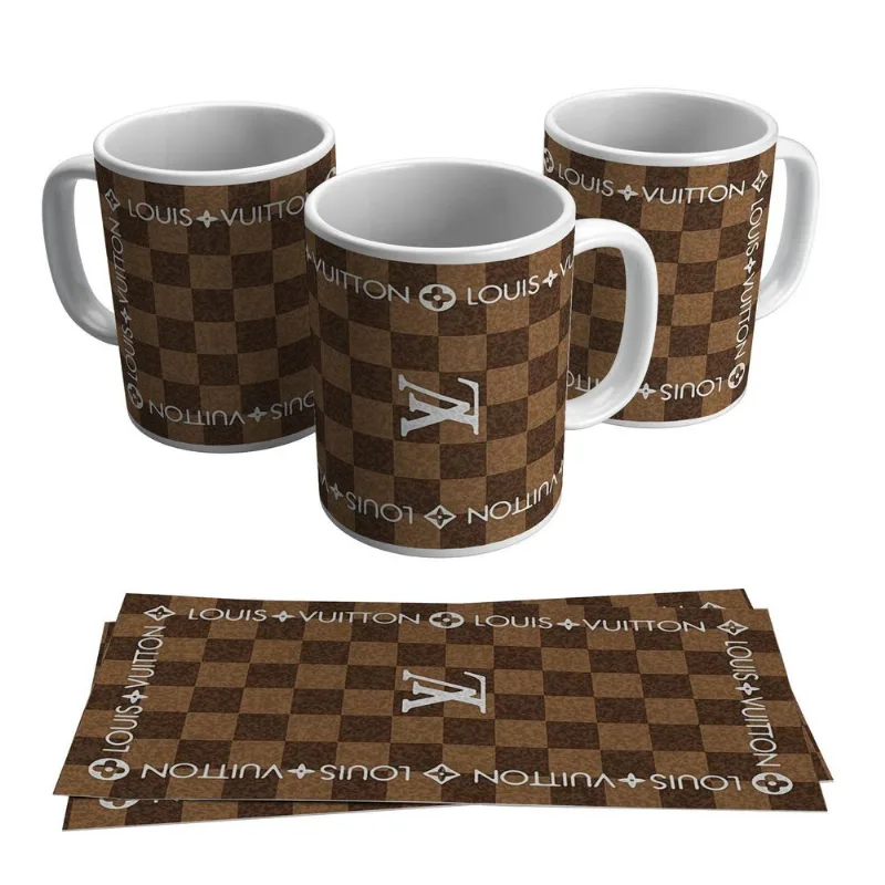 Caneca Louis Vuitton Logo Marca De Roupa Famosa Lv