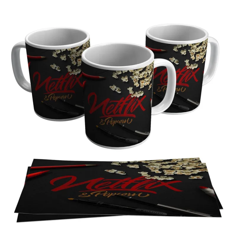 Caneca E Pipoca Canal 325ml - Não Disponível - Utilidades Domesticas