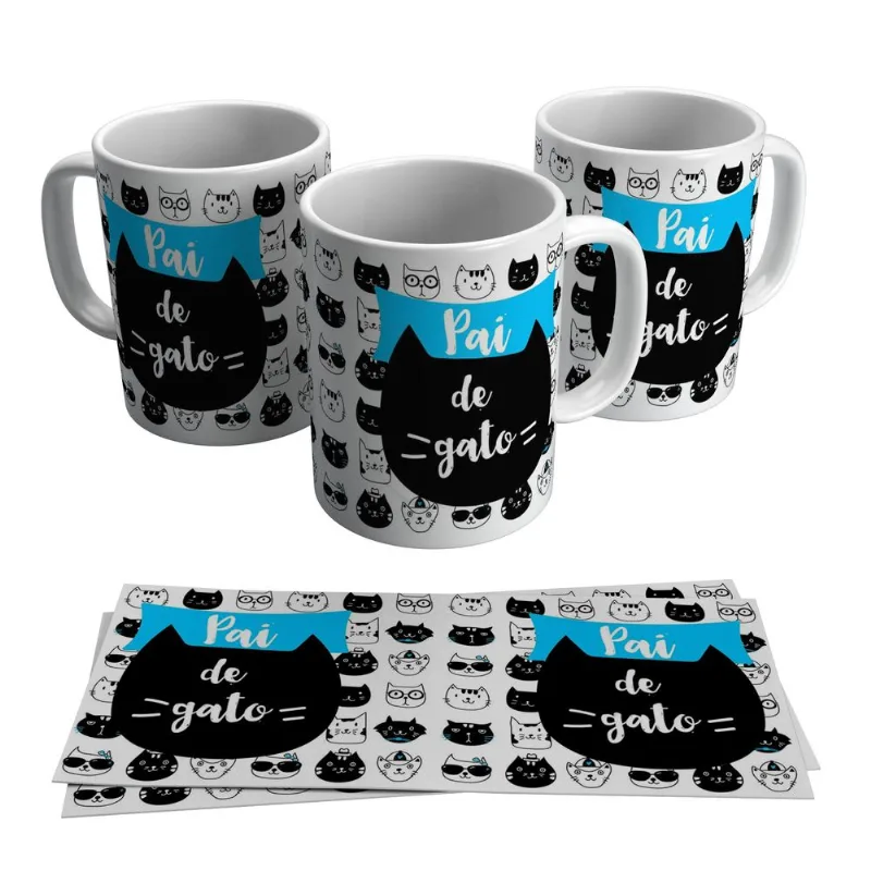 Caneca Pai De Gato Dia Dos Pais Presente Papai