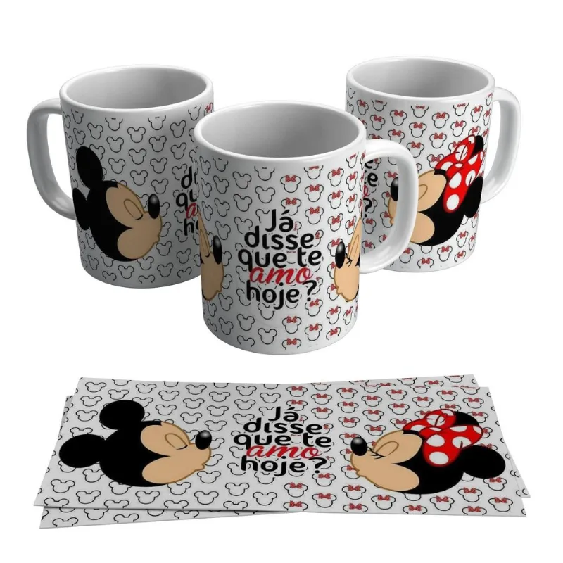 Caneca Mickey Minnie Já Disse Que Te Amo Hoje