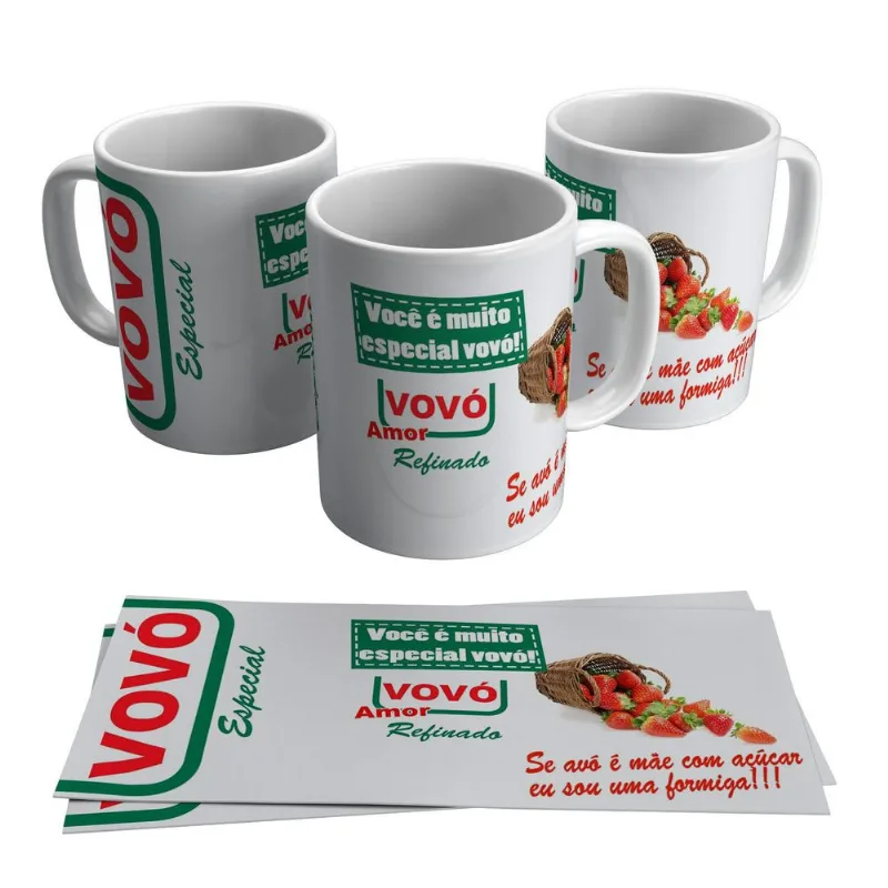 Caneca Vovó Especial Açúcar Amor Refinado Avó Vó