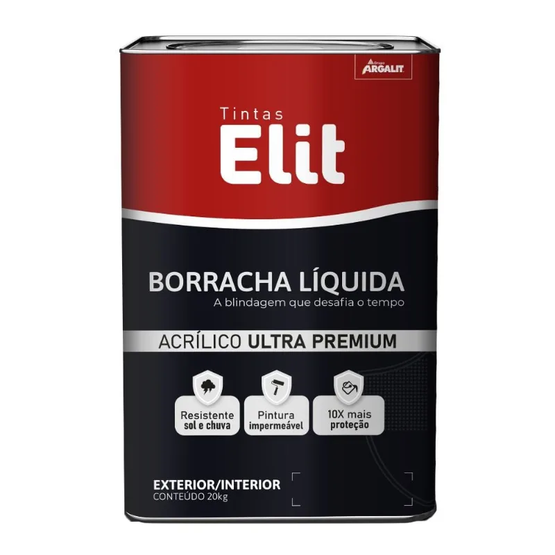 Tinta Acrílica Premium Borracha Líquida Semiacetinada Branco 20kg Elit