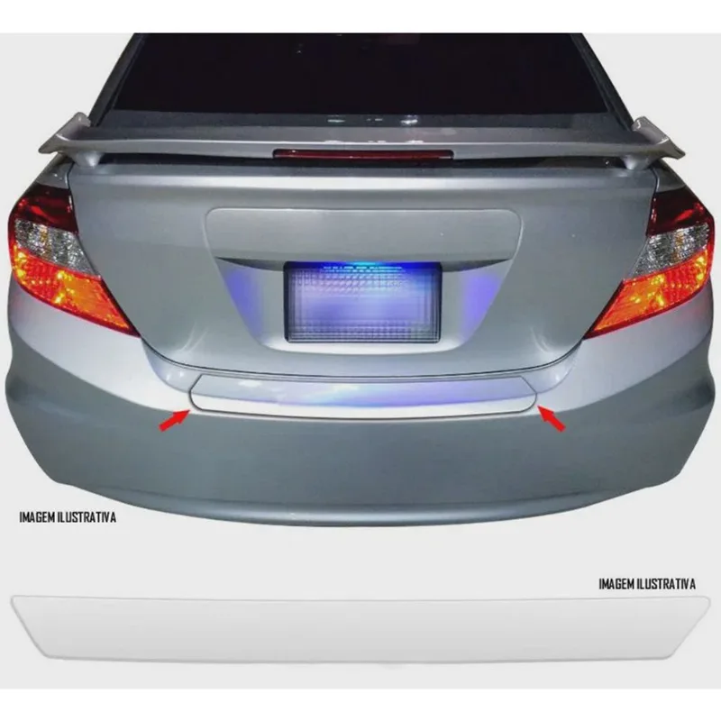 Protetor De Porta Malas Incolor Honda New Civic 2012 2013 2014 2015 2016 Adesivo