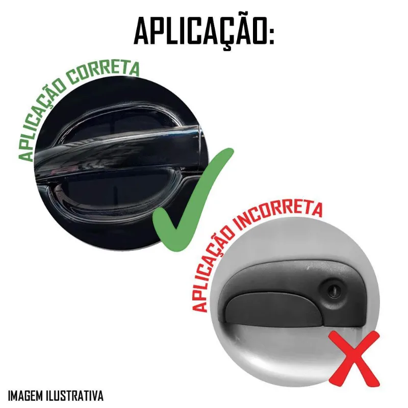 Kit Protetor Maçaneta 4 Pontos 6 Peças Veikko Np Adesivo