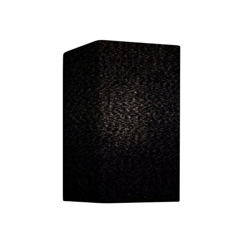 Arandela Retangular Retro Md-2002 Cúpula Em Tecido 25-16x10cm Preto - Bivolt - Vivare Brasil Iluminação