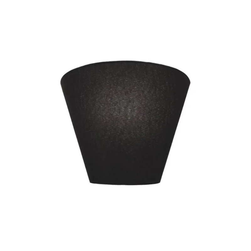 Arandela Retro Cone Md-2001 Cúpula Em Tecido 25-26x13cm Preto - Bivolt