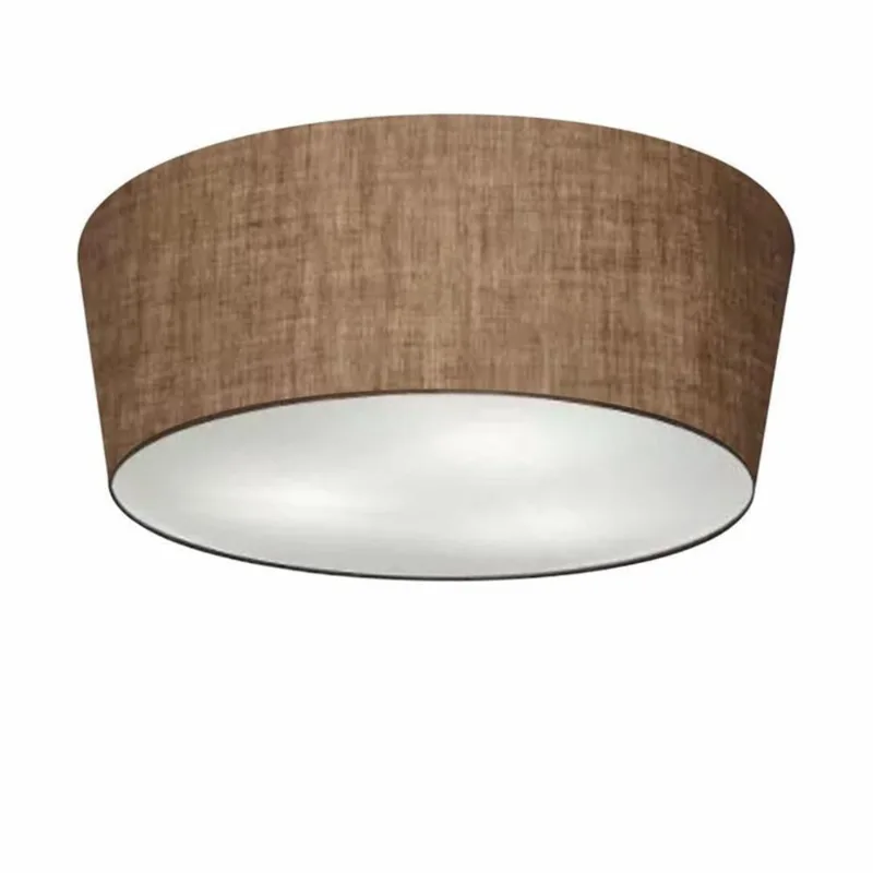 Plafon Cone Md-3004 Cúpula Em Tecido 15/50x40cm Café - Bivolt