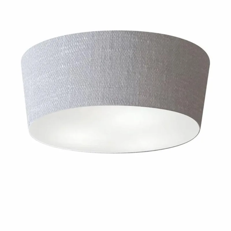 Plafon Cone Md-3004 Cúpula Em Tecido 15/50x40cm Rústico Cinza - Bivolt