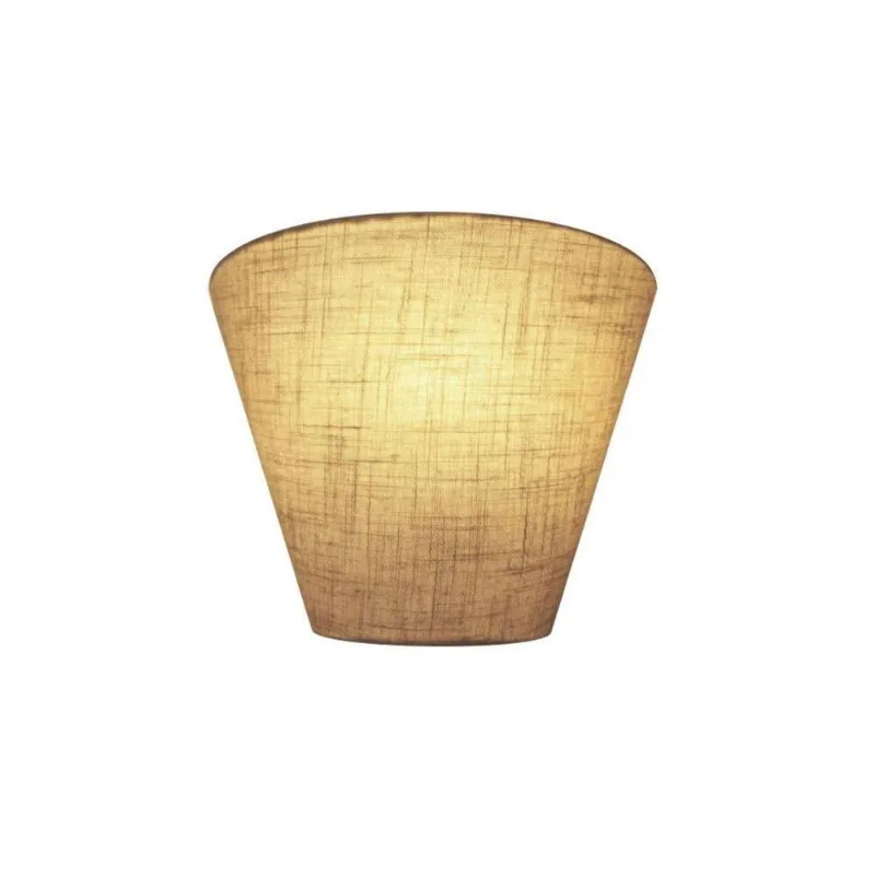 Arandela Retro Cone Md-2001 Cúpula Em Tecido 25-26x13cm Rustico Bege - Bivolt