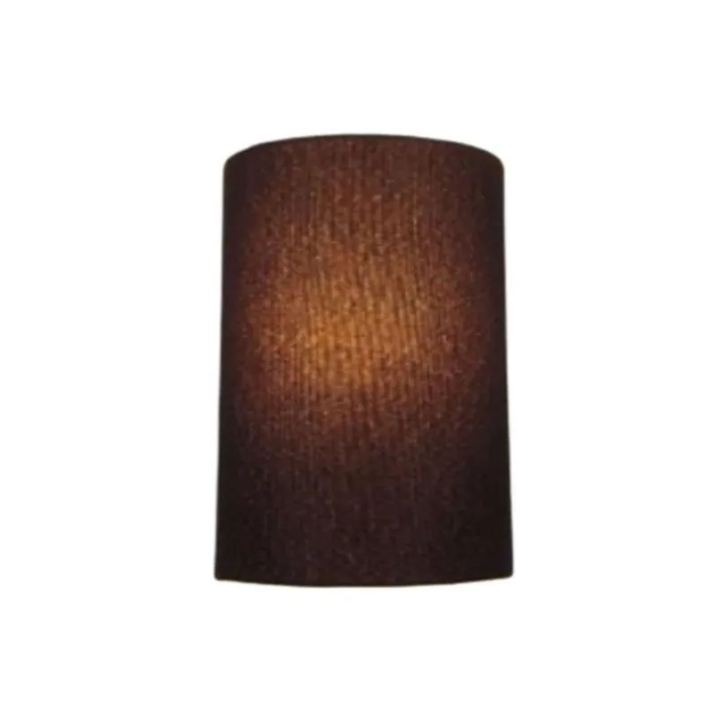 Arandela Meia Cana Retro Md-2003 Cúpula Em Tecido 25-18x10cm Café - Bivolt