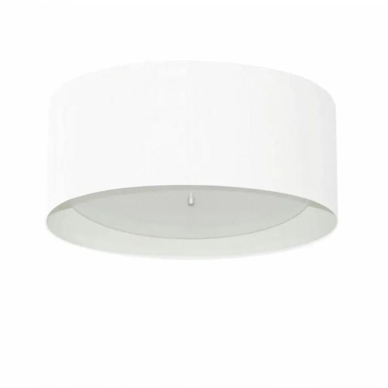 Plafon Cilíndrico Md-3161 Cúpula Em Duplo Tecido 50x25cm Branco - Bivolt - Vivare Brasil Iluminação