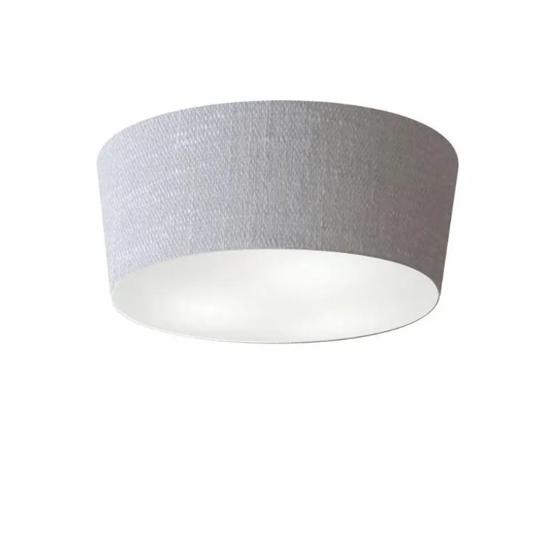 Plafon Cone Md-3003 Cúpula Em Tecido 12/40x35cm Rústico Cinza - Bivolt - Vivare Brasil Iluminação
