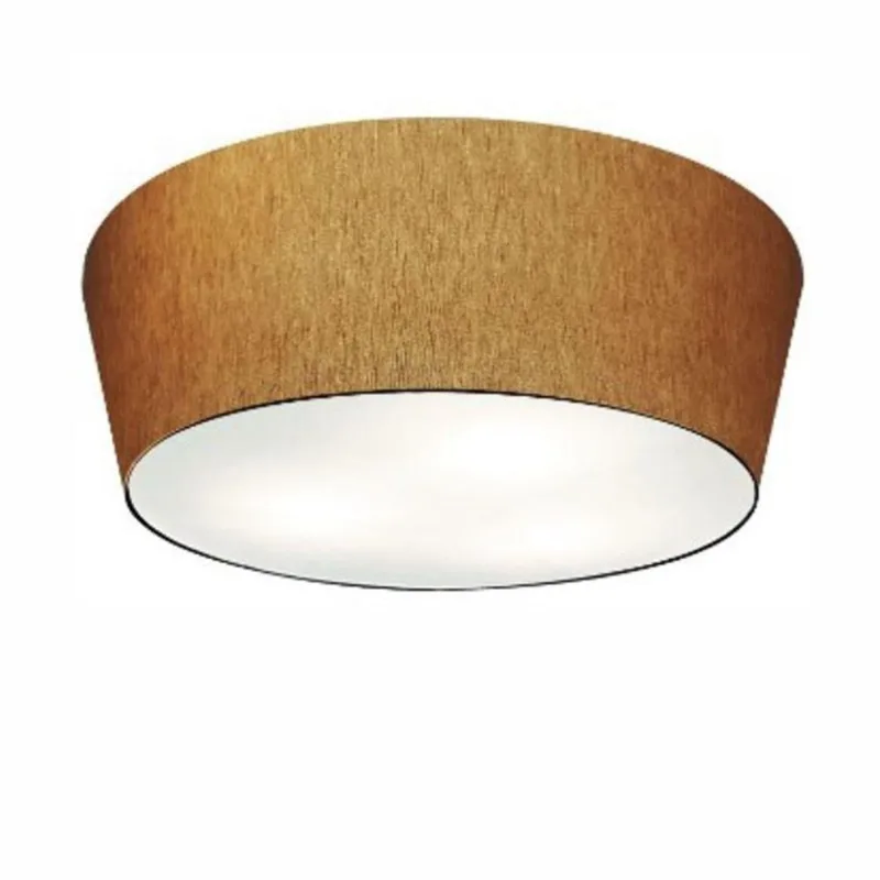 Plafon Cone Md-3004 Cúpula Em Tecido 15/50x40cm Palha - Bivolt - Vivare Brasil Iluminação
