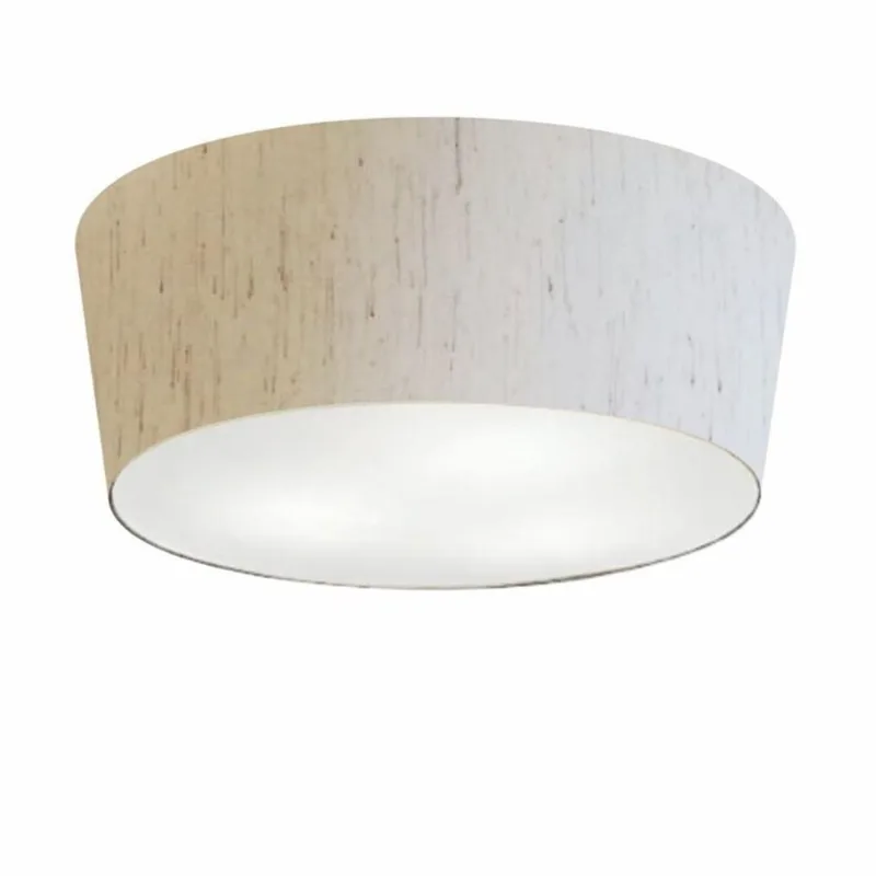Plafon Cone Md-3004 Cúpula Em Tecido 15/50x40cm Linho Bege - Bivolt - Vivare Brasil Iluminação