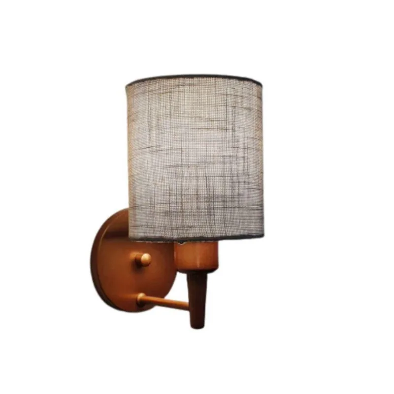 Arandela Cilíndrica Vivare Md-2009 Cobre Cúpula Em Tecido - Bivolt Cobre-rustico-cinza 127/220v