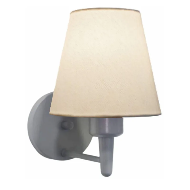 Arandela Parede Vivare Md-2004 Cinza Cúpula Em Tecido - Bivolt Cinza-branco 127-220v